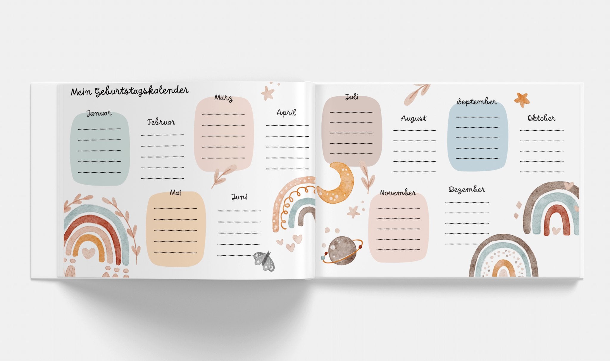 Freundschaftsbuch Boho Regenbogen - Mamikes