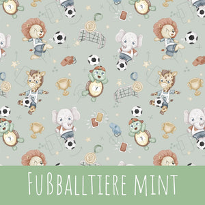 Fußballtiere mint Baumwolle - Mamikes