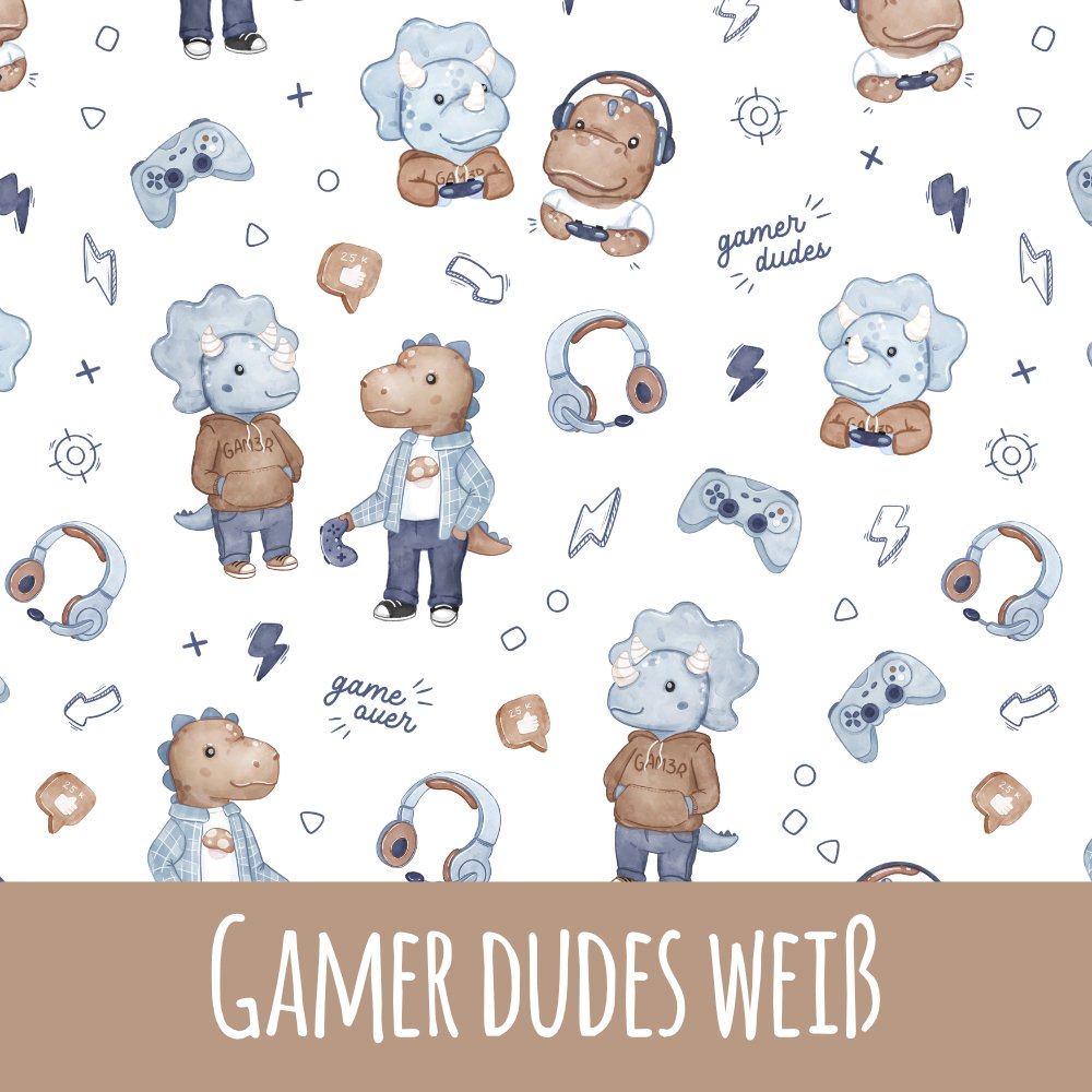 Gamer dudes weiß Bio Jersey