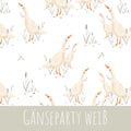 Gänseparty weiß Bio Jersey