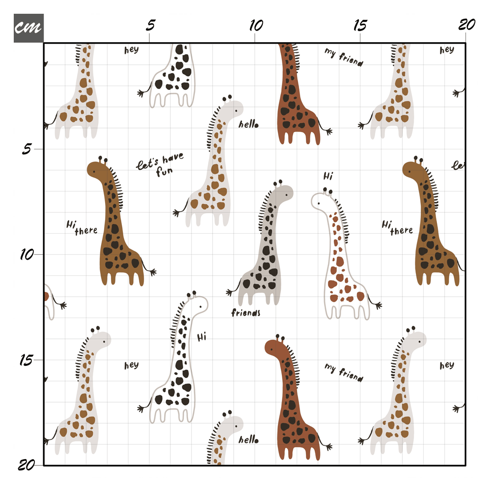 Giraffen freunde Baumwolle - Mamikes