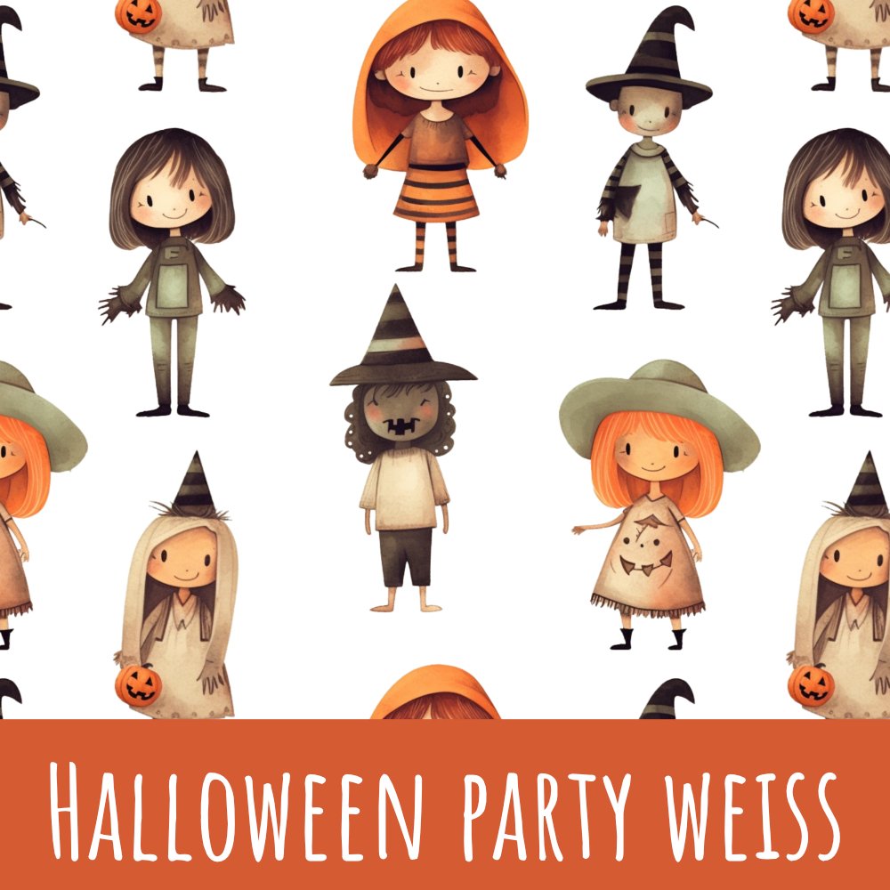 Halloween party weiß Bio Jersey