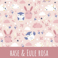 Hase und eule rosa Bio Jersey