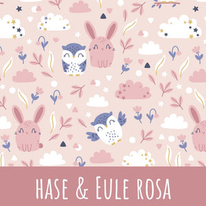 Hase und eule rosa Bio Jersey - Mamikes