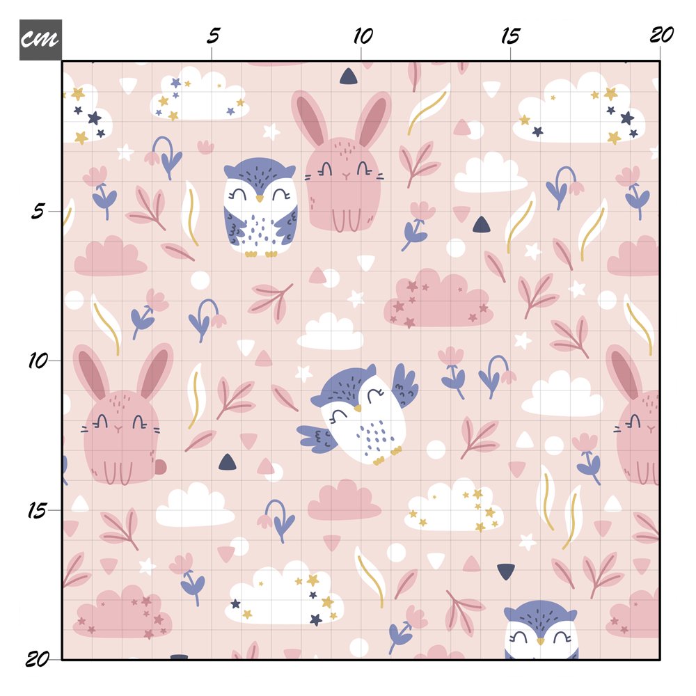 Hase und eule rosa Bio Jersey - Mamikes