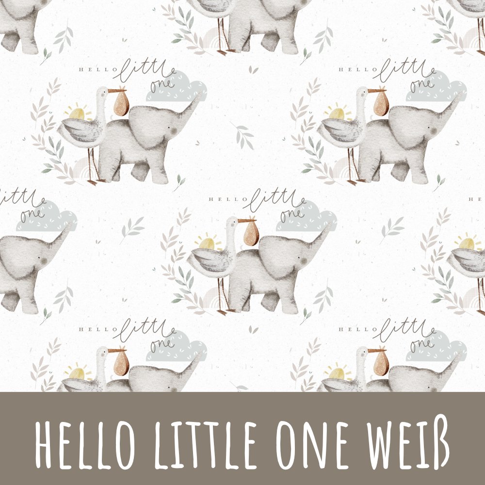 Hello little one weiß Bio Sommersweat