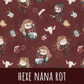 Hexe Nana rot Baumwolle