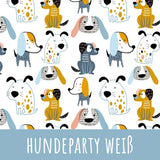 Hundeparty weiß Baumwolle - Mamikes