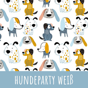 Hundeparty weiß Bio Jersey - Mamikes