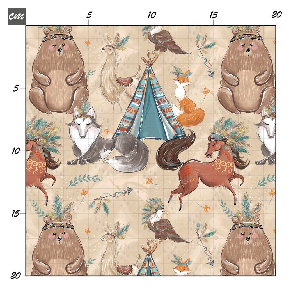 Indi animals Baumwolle - Mamikes