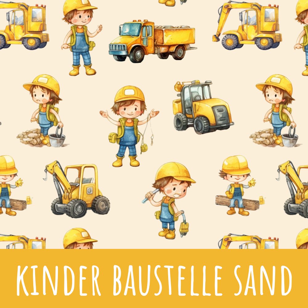 Kinder Baustelle sand Baumwolle