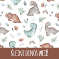 Kleine Dinos weiß Baumwolle