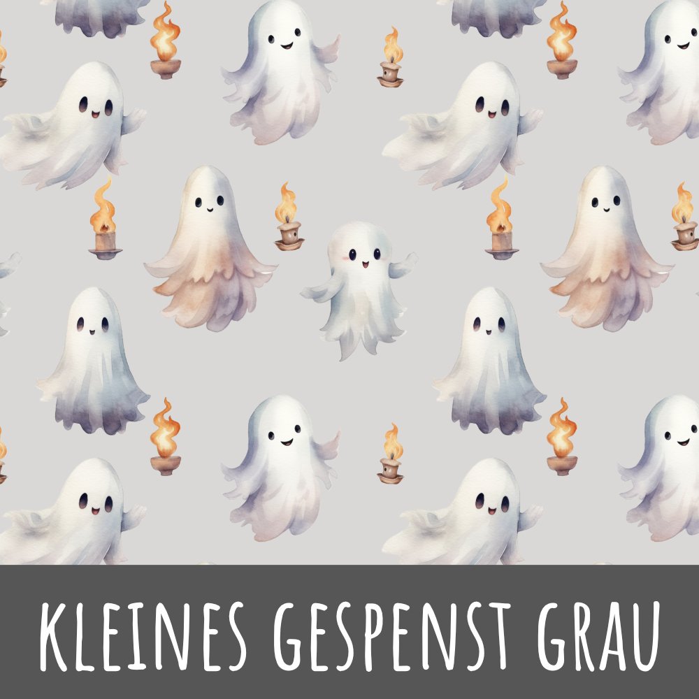 Kleines Gespenst grau Bio Jersey