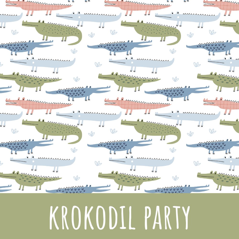 Krokodil party Baumwolle