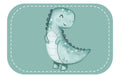 Kunstleder Patch (Farbe wählbar) 01.Dino 1