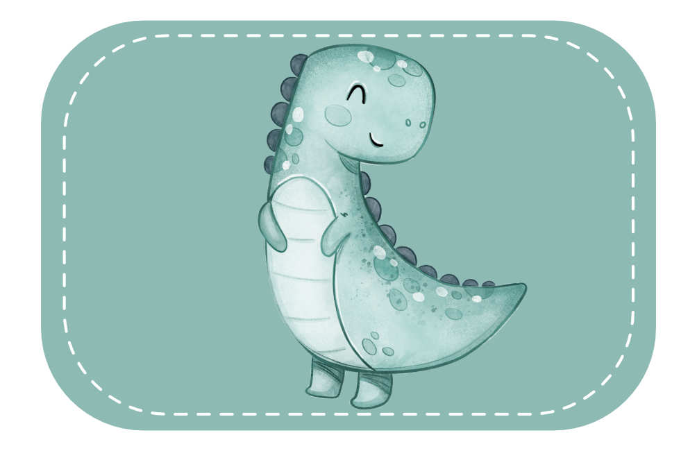 Kunstleder Patch (Farbe wählbar) 01.Dino 1