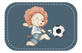 Kunstleder Patch (Farbe wählbar) 18.Fussball Löwe
