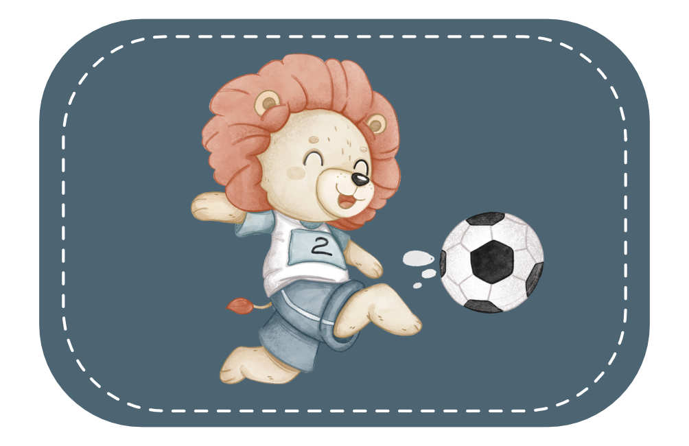 Kunstleder Patch (Farbe wählbar) 18.Fussball Löwe