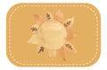 Kunstleder Patch (Farbe wählbar) 41.Sonne