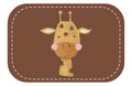 Kunstleder Patch (Farbe wählbar) 43.Giraffe