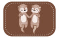 Kunstleder Patch (Farbe wählbar) 44.Otter