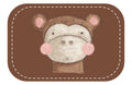 Kunstleder Patch (Farbe wählbar) 46.Affe