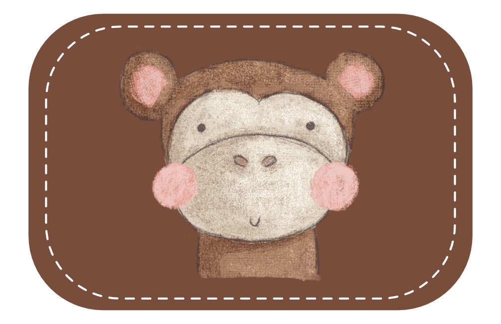 Kunstleder Patch (Farbe wählbar) 46.Affe
