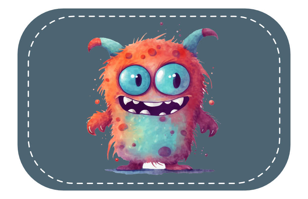 Kunstleder Patch (Farbe wählbar) 52.Monster