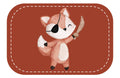 Kunstleder Patch (Farbe wählbar) 53.Piraten Fuchs