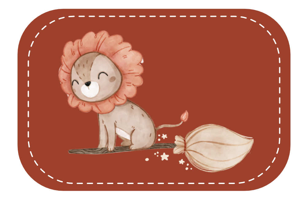Kunstleder Patch (Farbe wählbar) 56.Zauber Löwe