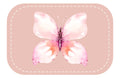 Kunstleder Patch (Farbe wählbar) 59.Aqua butterfly