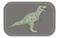 Kunstleder Patch (Farbe wählbar) 64.Dino 4