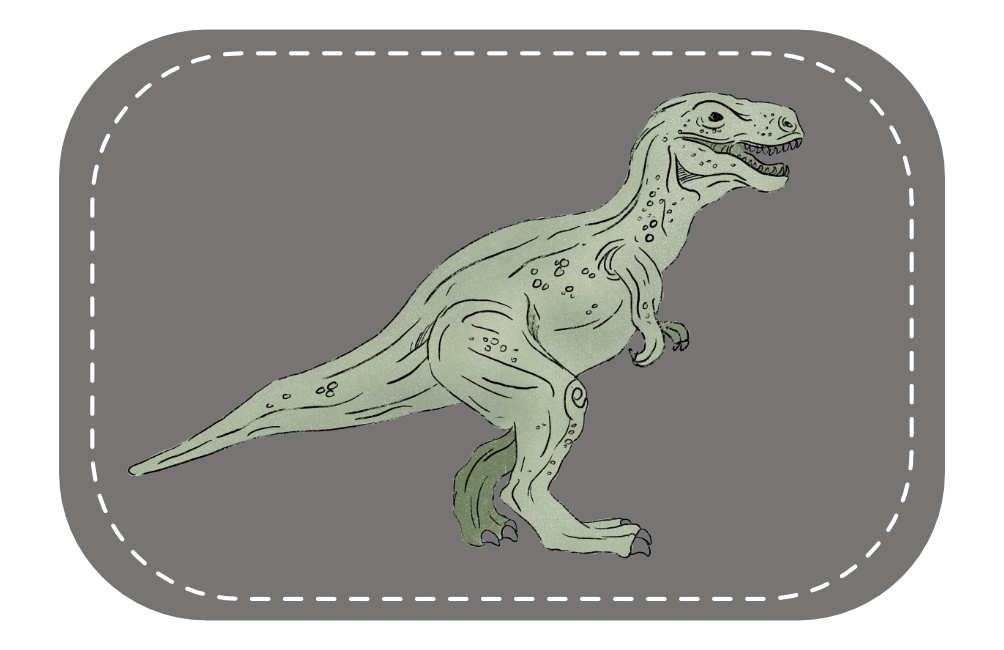 Kunstleder Patch (Farbe wählbar) 64.Dino 4