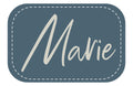 Kunstleder Patch (Farbe wählbar) Wunschname Schriftart 2