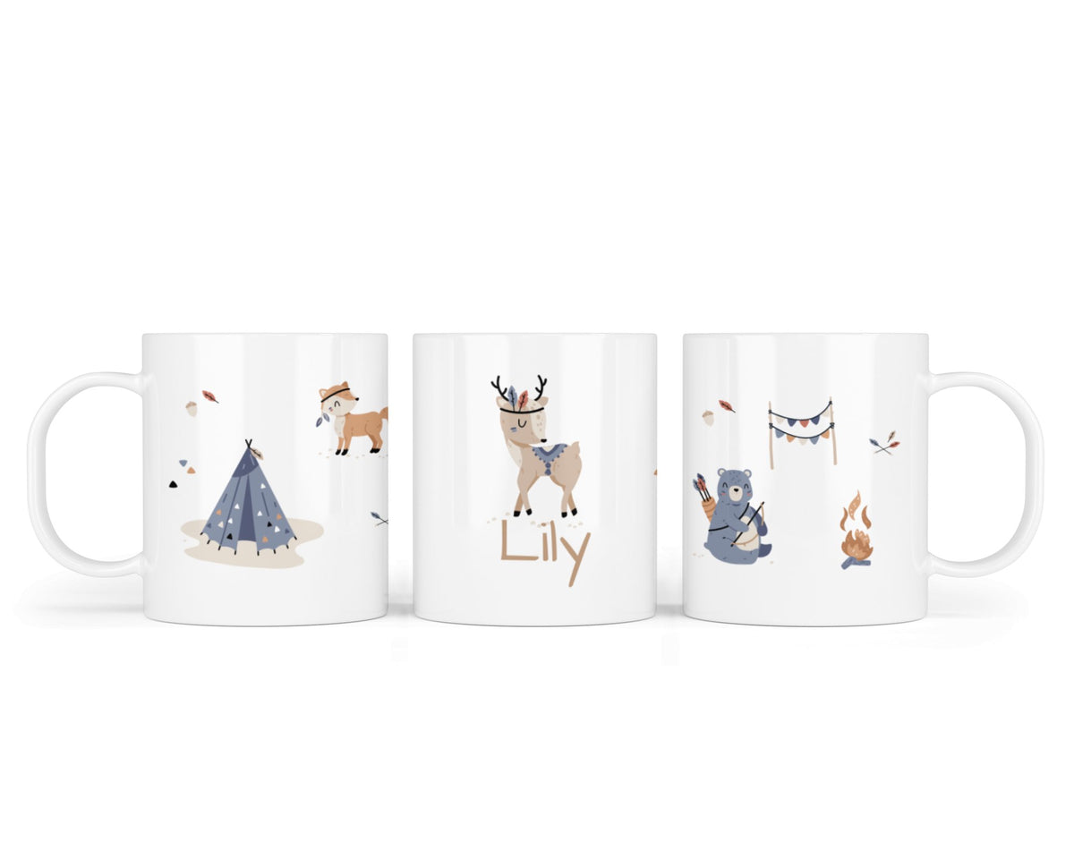 Kunststofftasse 11.woodland animals