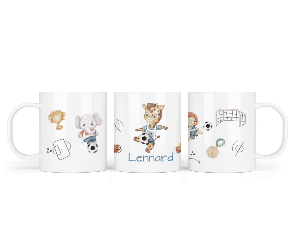 Kunststofftasse 55.Fußballtiere