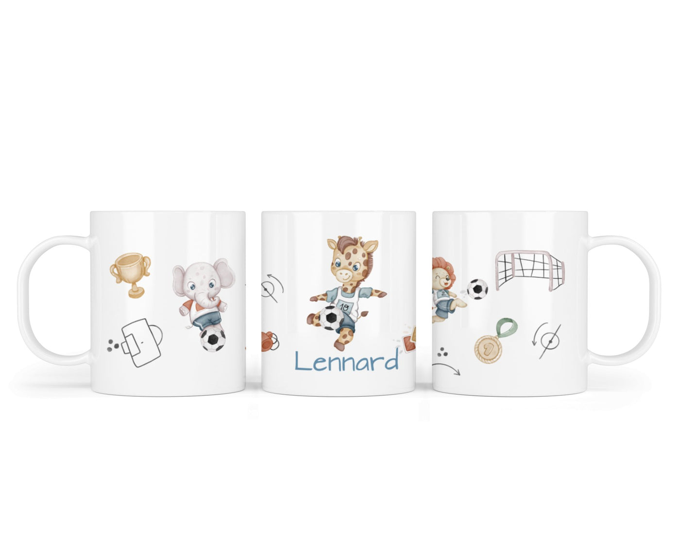 Kunststofftasse 55.Fußballtiere - Mamikes