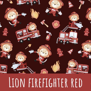 Lion firefighter red Baumwolle - Mamikes