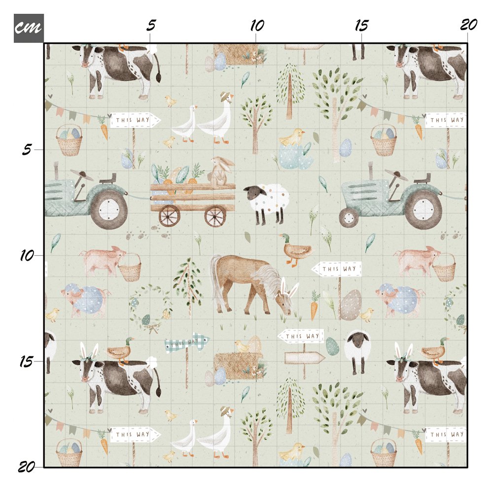 Little farm mint Baumwolle - Mamikes