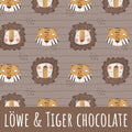 Löwe und tiger chocolate Baumwolle