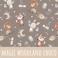 Magic woodland choco Baumwolle