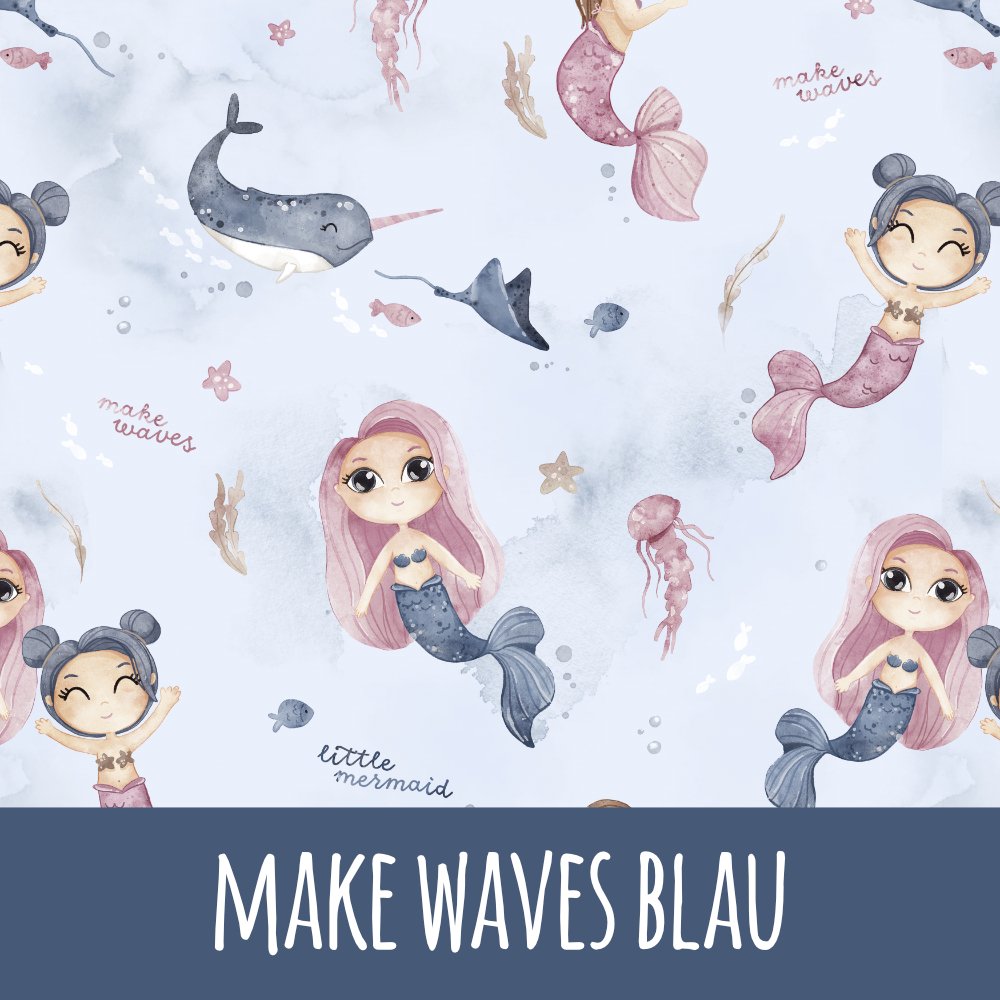 Make waves blau Baumwolle - Mamikes