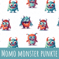 Momo monster punkte Baumwolle