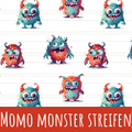 Momo monster streifen Baumwolle
