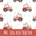 Mr. big red tractor Baumwolle