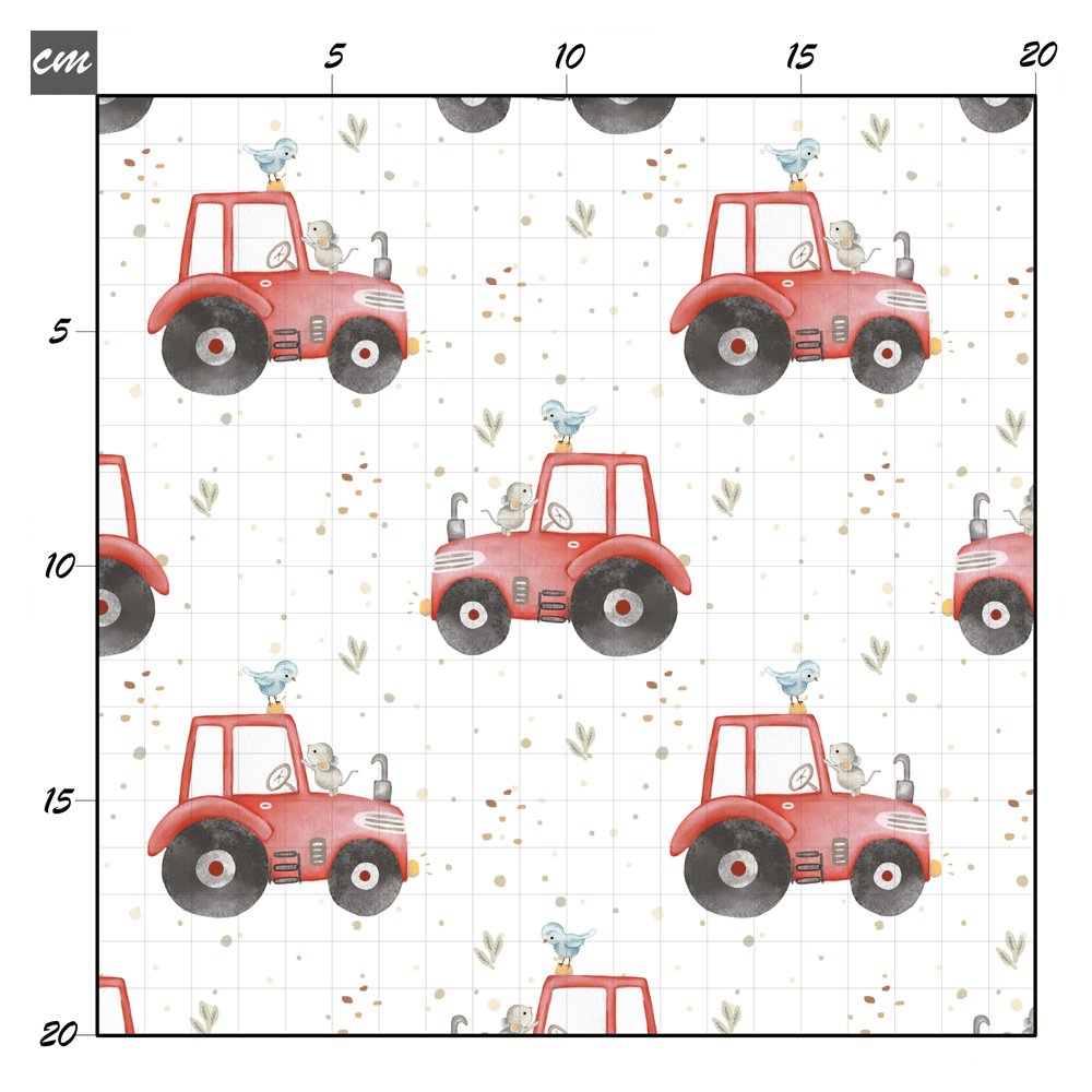 Mr. big red tractor Baumwolle - Mamikes