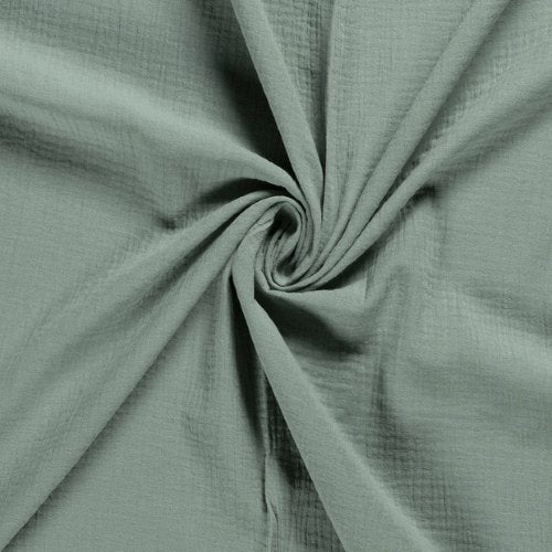 Musselin Uni dunkelmint