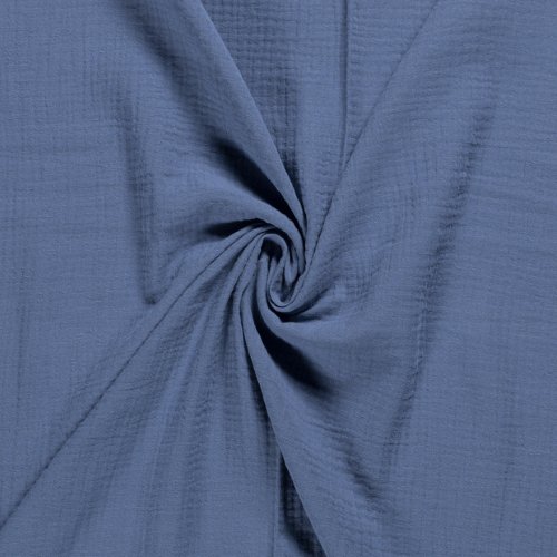 Musselin Uni jeansblau