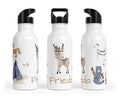 Personalisierte Edelstahl Trinkflasche 11.woodland animals