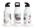 Personalisierte Edelstahl Trinkflasche 12.spacy sloth